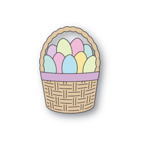 Memory Box Die Woven Basket of Eggs