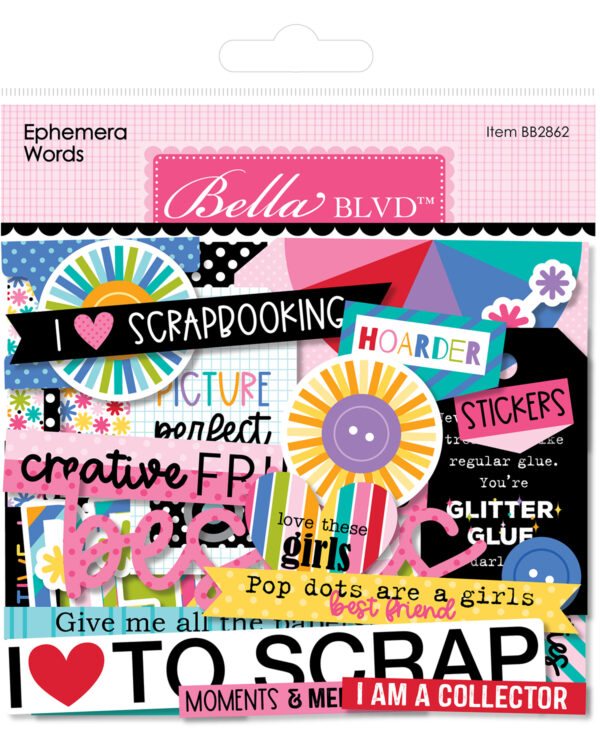 BB Let's Scrapbook Ephemera Words