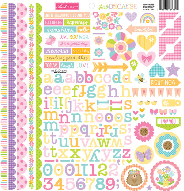 BB Just Because Doohickey Cardstock Stickers