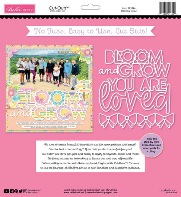 BB Just Becasue Bloom & Grow Cut Outs