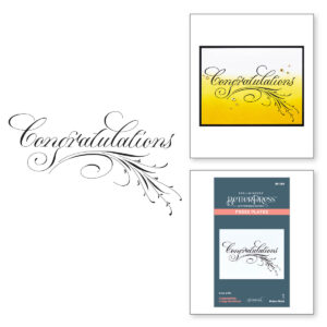 Spellbinders Copperplate Congratulations Press Plate From the Copperplate Everyday Sentiments Collection By Paul Antonio