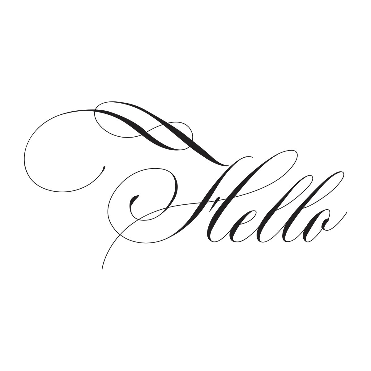 Spellbinders Copperplate Hello Press Plate From the Copperplate Everyday Sentiments Collection By Paul Antonio