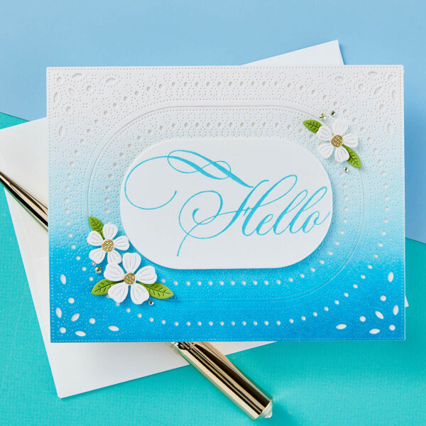 Spellbinders Copperplate Hello Press Plate From the Copperplate Everyday Sentiments Collection By Paul Antonio