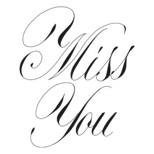 Spellbinders Copperplate Miss You Press Plate From the Copperplate Everyday Sentiments Collection By Paul Antonio