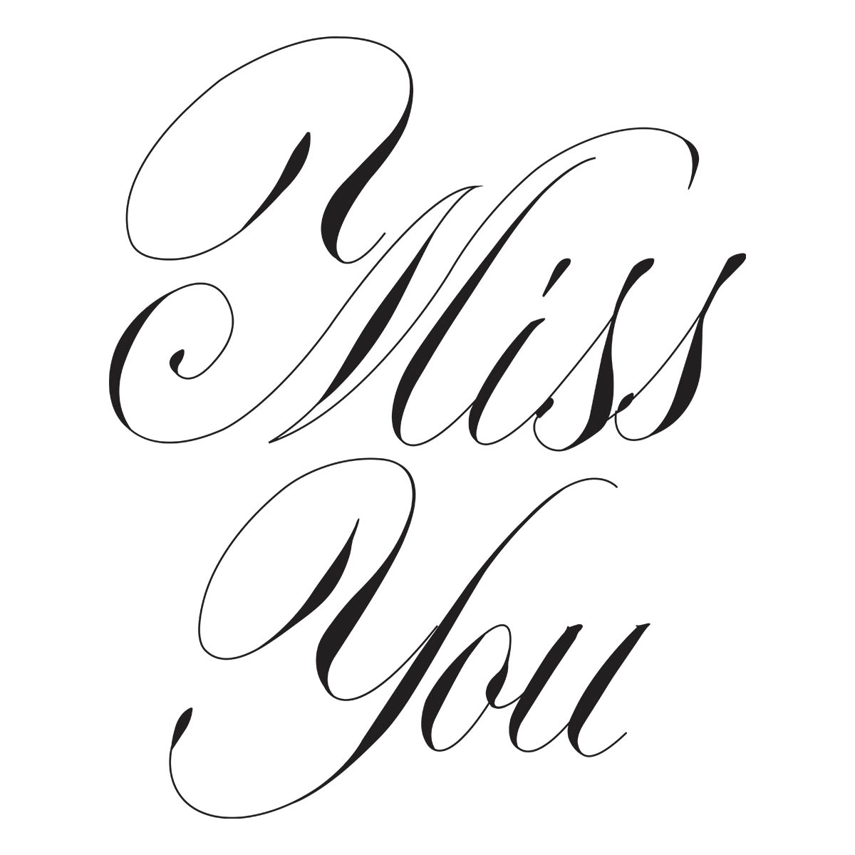 Spellbinders Copperplate Miss You Press Plate From the Copperplate Everyday Sentiments Collection By Paul Antonio