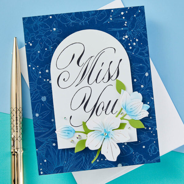 Spellbinders Copperplate Miss You Press Plate From the Copperplate Everyday Sentiments Collection By Paul Antonio