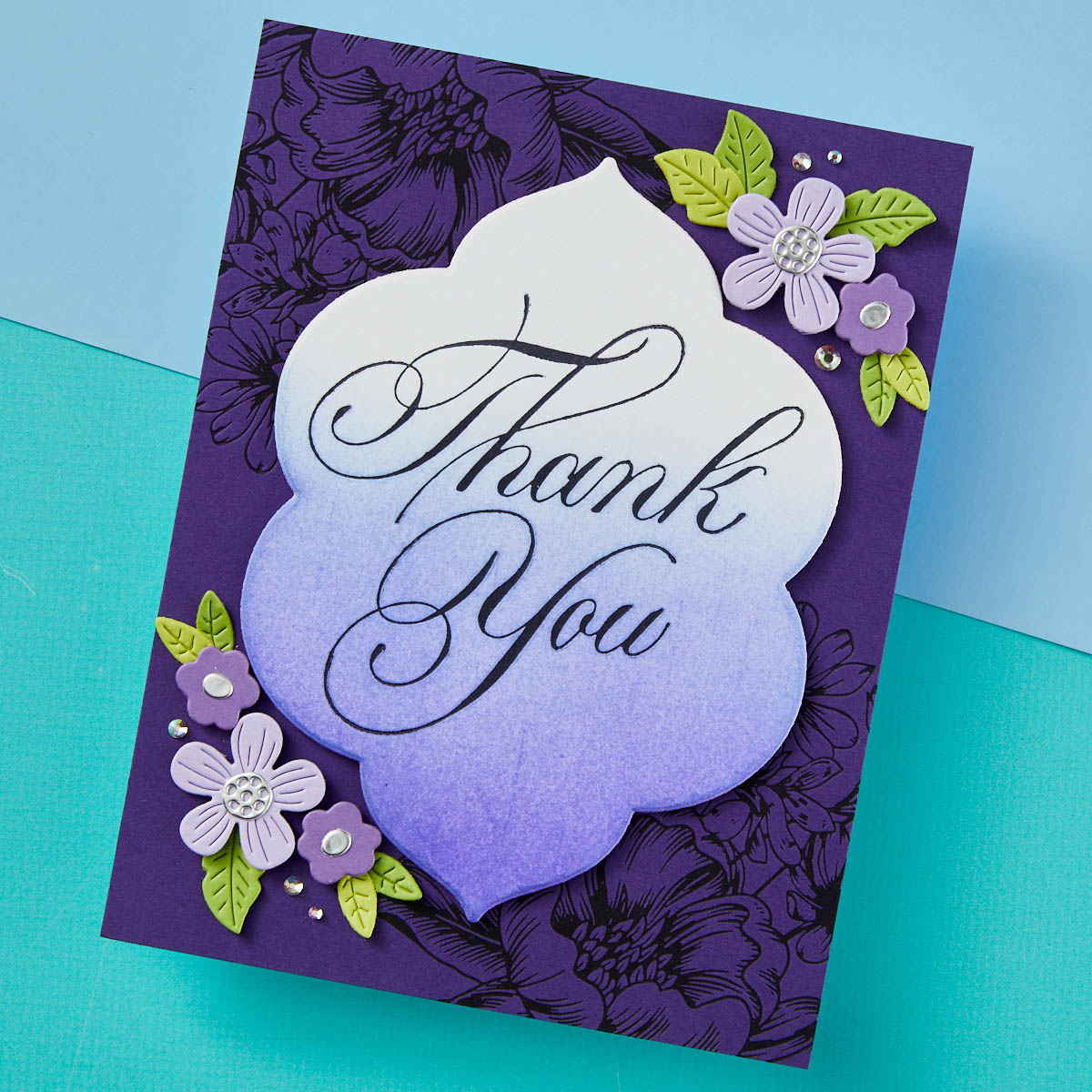 Spellbinders Copperplate Thank You Press Plate From the Copperplate Everyday Sentiments Collection By Paul Antonio