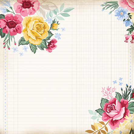 Carta Bella Bloom 12X12 Floral Garden Grid