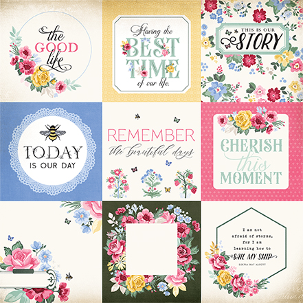 Carta Bella Bloom 12X12 4X4 Journaling Cards