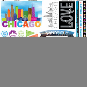 REMINISCE CHICAGO 12X12 STICKER