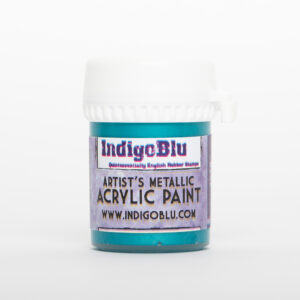 Indigo Blu Artist Metallic Acrylic Paint Kingfisher Blue (20ML)