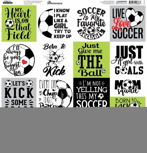 REMINISCE LET'S PLAY SOCCER 12X12 STICKER