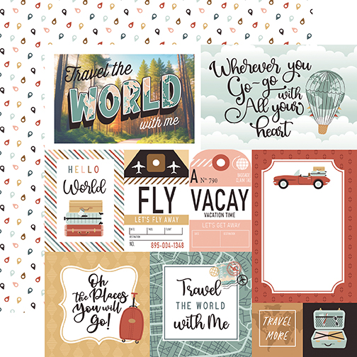Echo Park Let's Take the Trip 12X12 Multi Journaling Cards