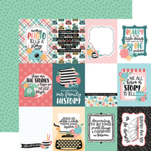 Echo Park Tell Our Story 12X12 3X4 Journaling Cards