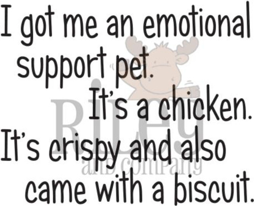 RILEY & CO STAMP EMOTIONAL SUPPORT CHICKEN