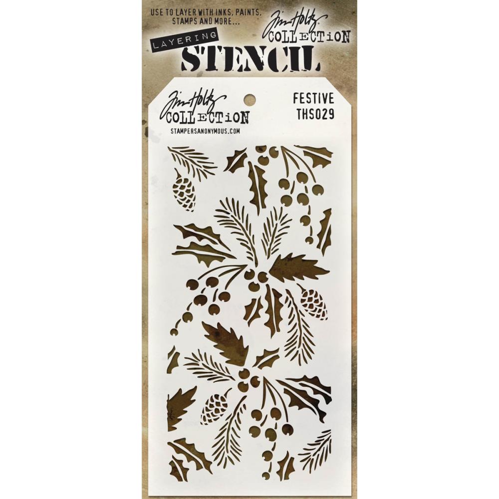 SA TIM HOLTZ LAYERING STENCIL FESTIVE