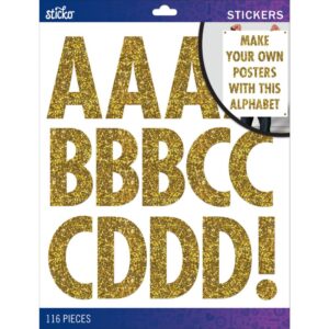 EK STICKO ALPHABET FURTURA XL GOLD GLITT