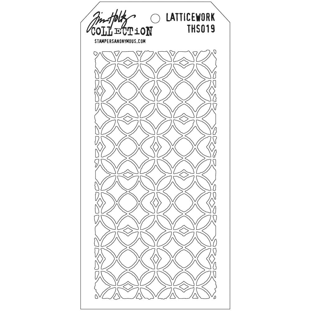 STAMPERS ANONYMOUS TIM HOLTZ LAYERING STENCIL LATTICEWORK