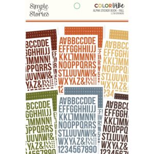 SIMPLE STORIES COLOR VIBE 6X8 ALPHABET STICKERS FALL
