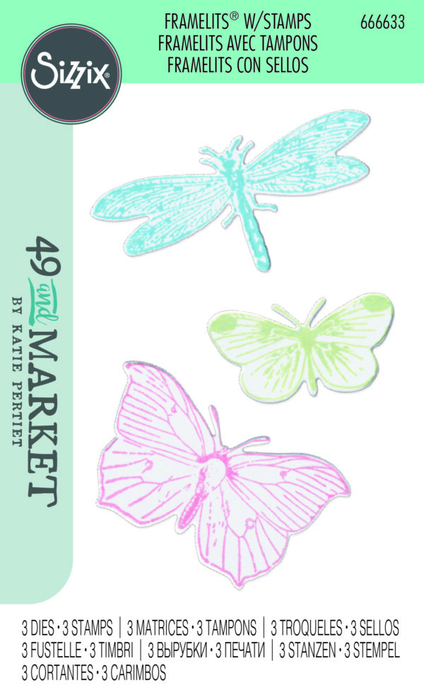 Sizzix 49 & Market Framelits Die/Stamps Engraved Wings