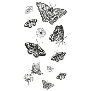 Sizzix Clear Stamps Nature Butterflies