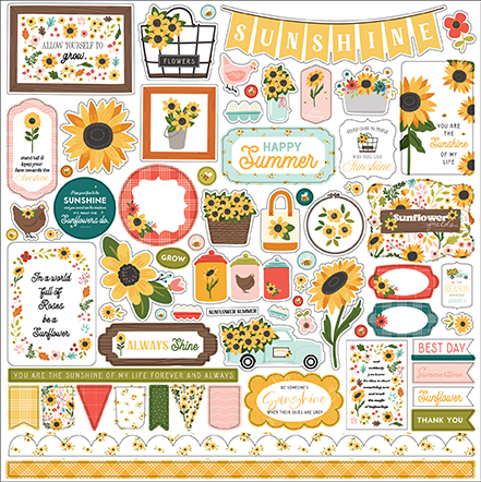 Carta Bella Sunflower Summer Element Sticker
