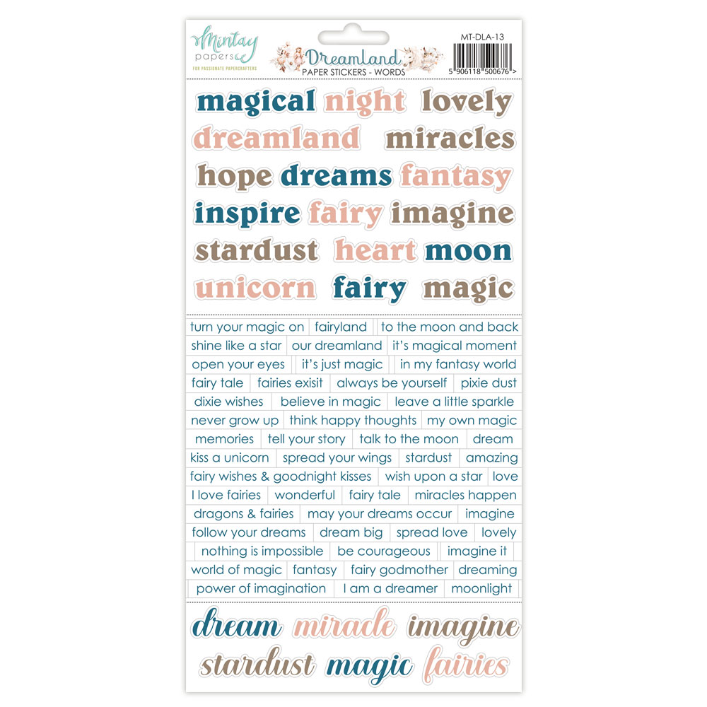Mintay Dreamland 6 X 12 Stickers Words