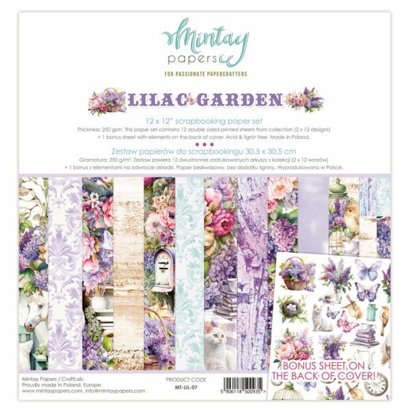 Mintay Lilac Garden 12 X 12 Paper Set