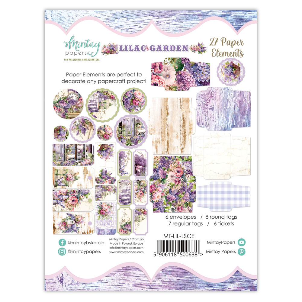 Mintay Lilac Garden Paper Elements