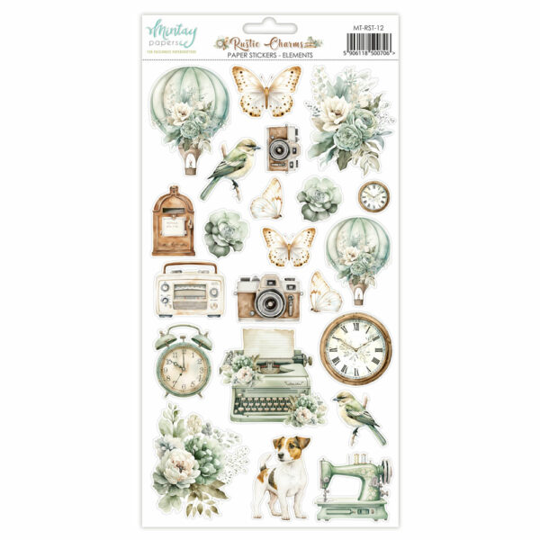 Mintay Rustic Charms 6 X 12 Stickers Elements