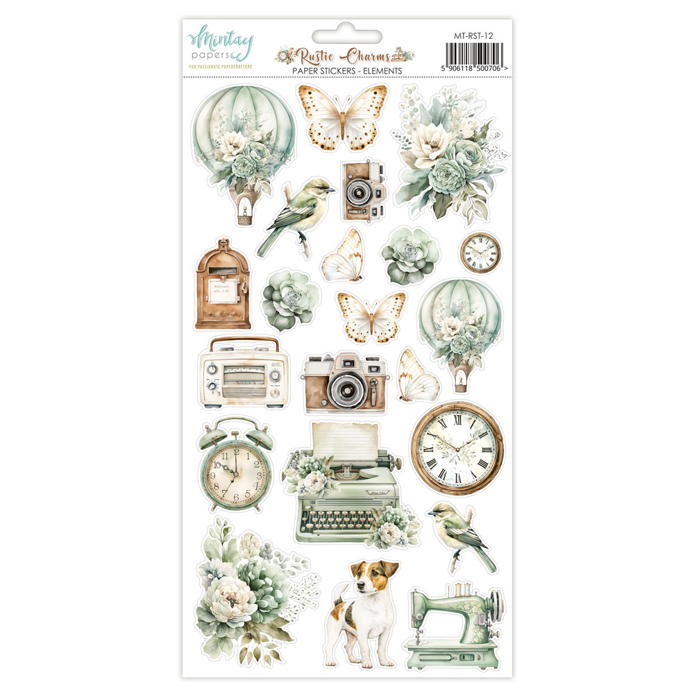 Mintay Rustic Charms 6 X 12 Stickers Elements