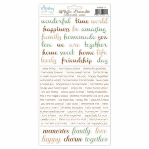 Mintay Rustic Charms 6 X 12 Stickers Words