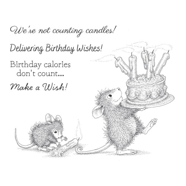 SPELLBINDERS STAMP HOUSE MOUSE BIRTHDAY WISHES