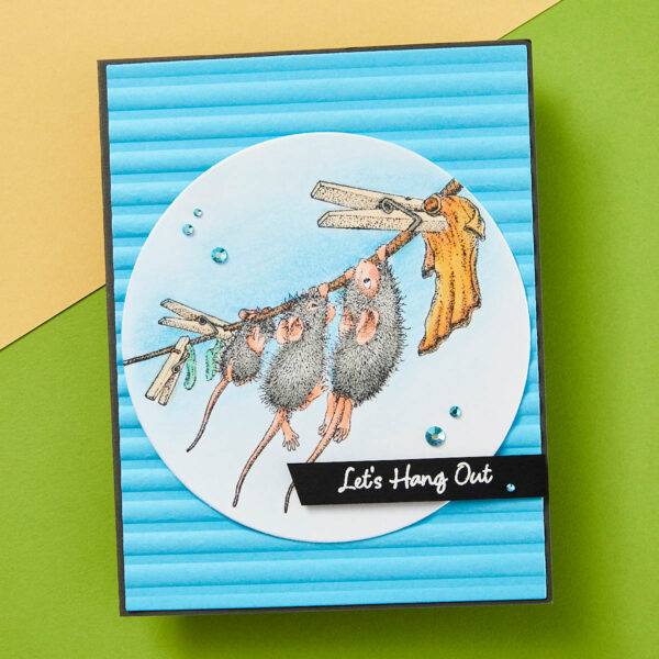 SPELLBINDERS STAMP HOUSE MOUSE BREEZY DAY