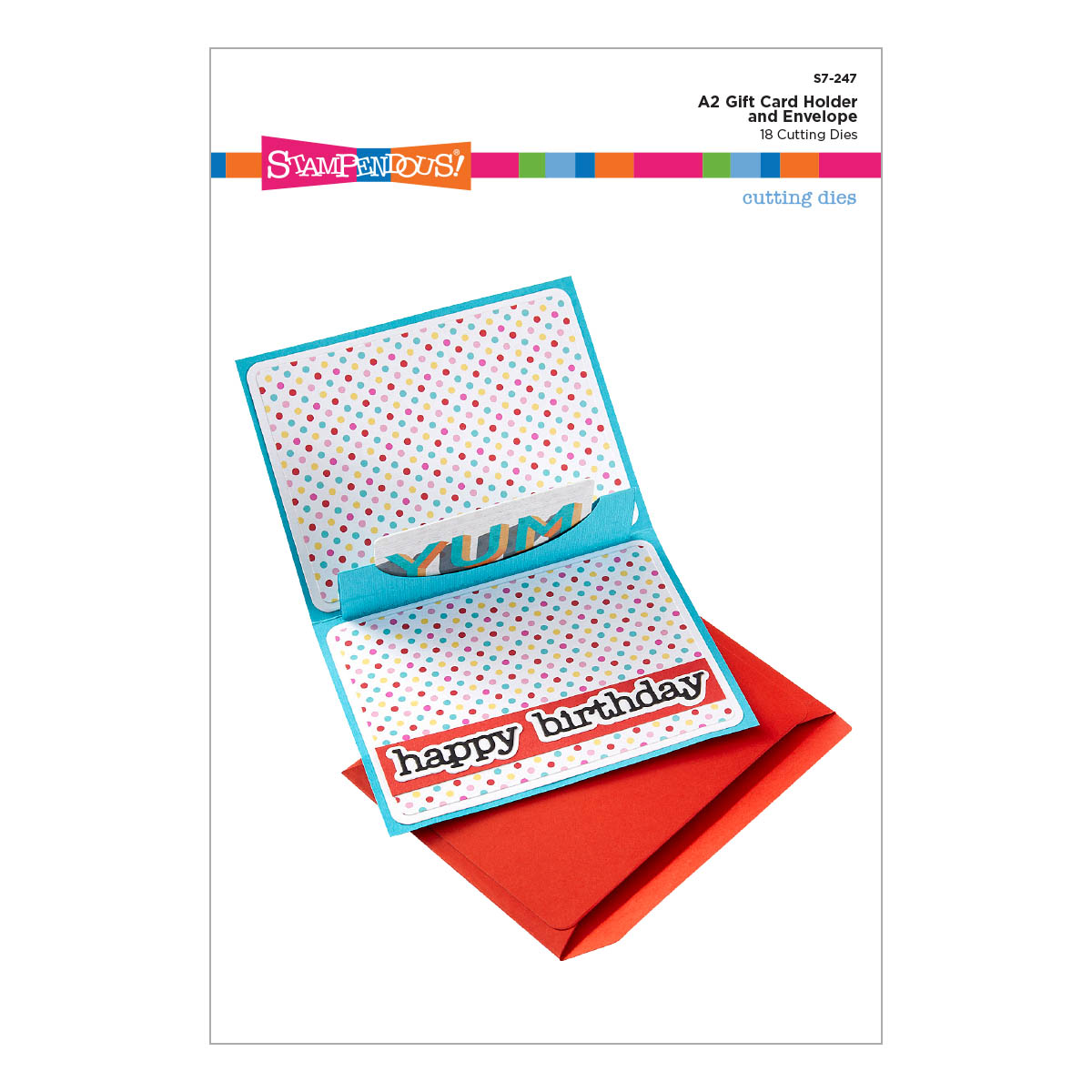 STAMPENDOUS DIE A2 GIFT CARD HOLDER AND ENVELOPE