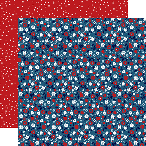 Echo Park Stars & Stripes 12X12 Flowers For the Fourth