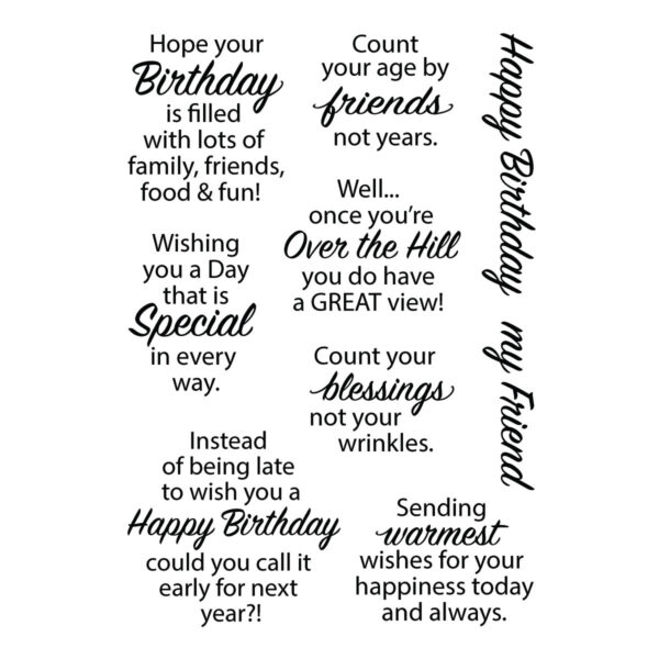 STAMPENDOUS STAMPS BIRTHDAY MESSAGES