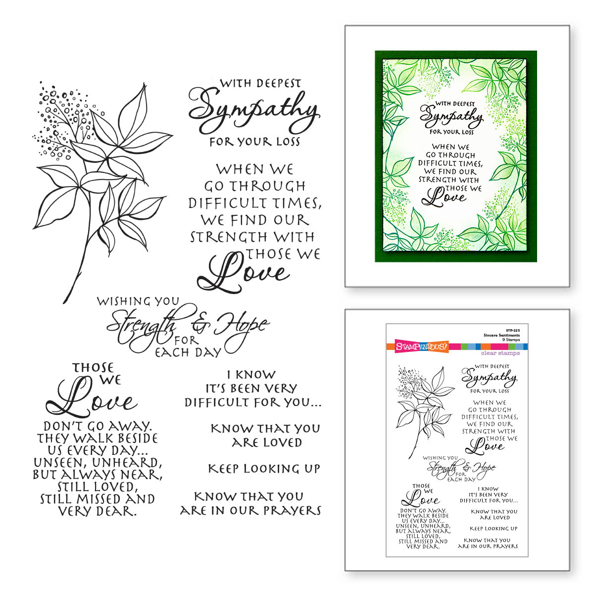 STAMPENDOUS STAMPS SINCERE SENTIMENTS