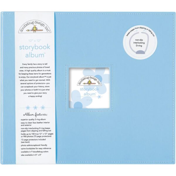 DOODLEBUG 12X12 ALBUM BUBBLE BLUE