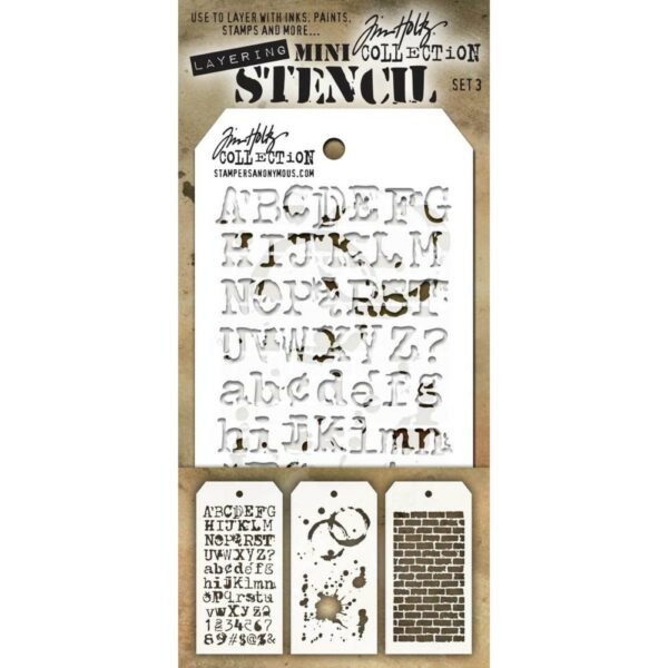 ART GONE WILD TIM HOLTZ MINI TEMPLATE SET 3