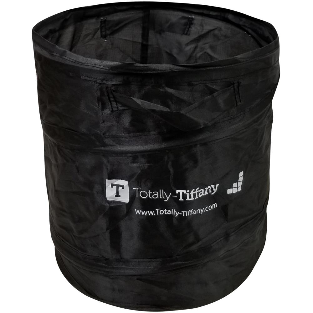 TOTALLY TIFFANY POP-UP TRASH CAN BLACK