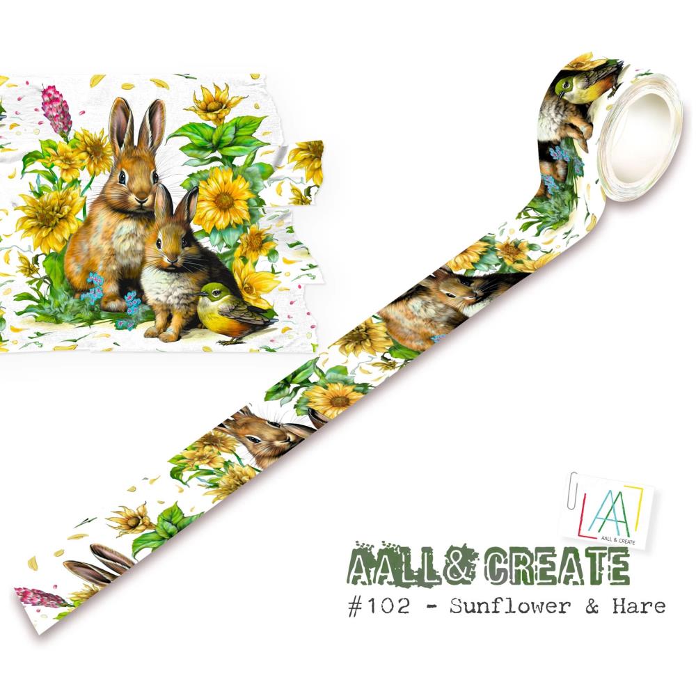 AALL & CREATE WASHI SUNFLOWER & HARE