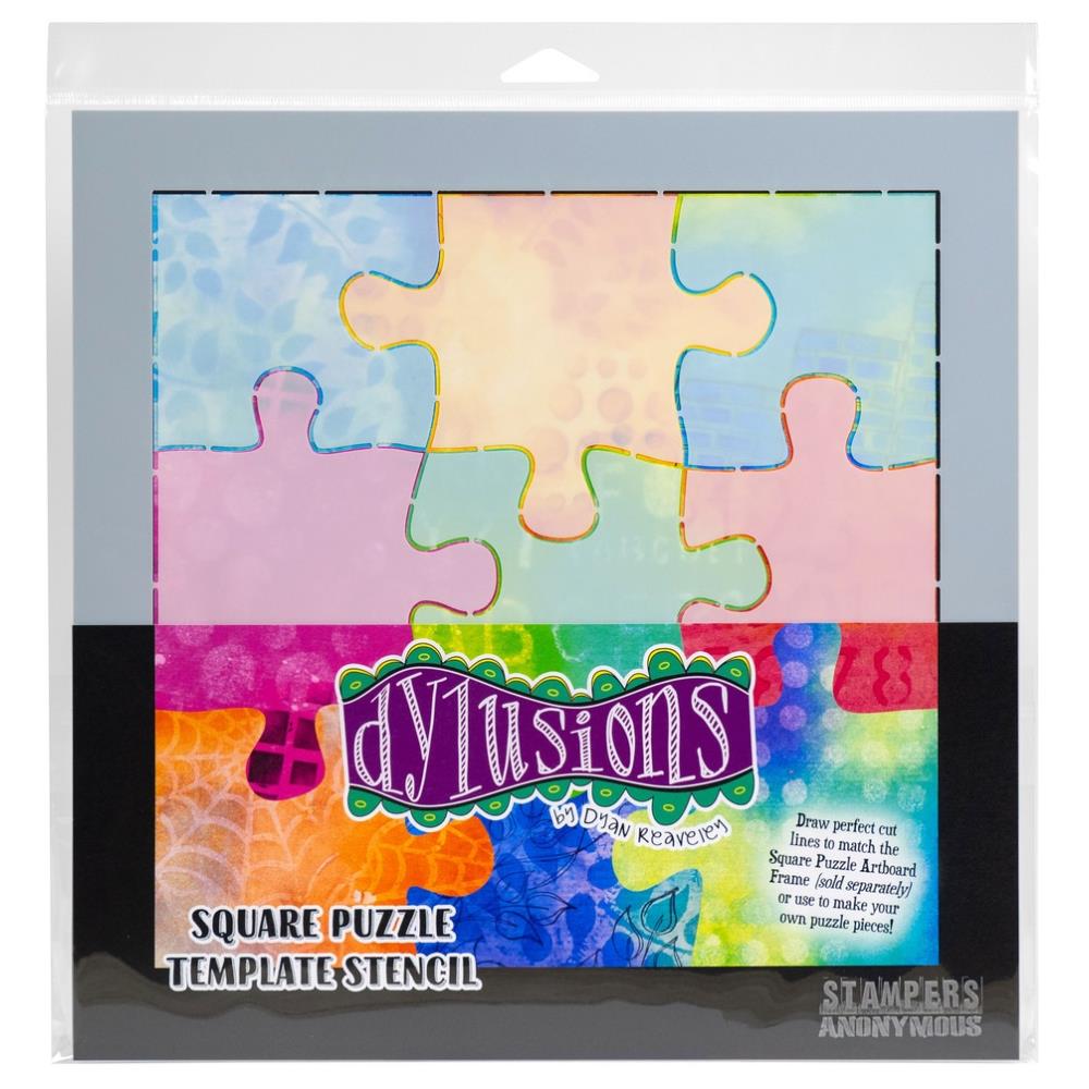 RANGER DYLUSIONS DIANE REVEALEY SQUARE PUZZLE TEMPLATE STENCIL