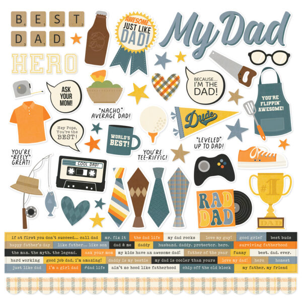 Simple Stories Father's Day Cardstock Stickers