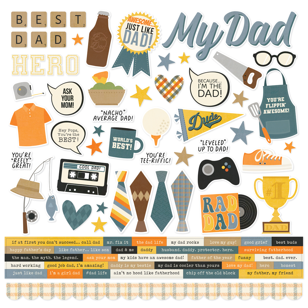 Simple Stories Father’s Day Cardstock Stickers