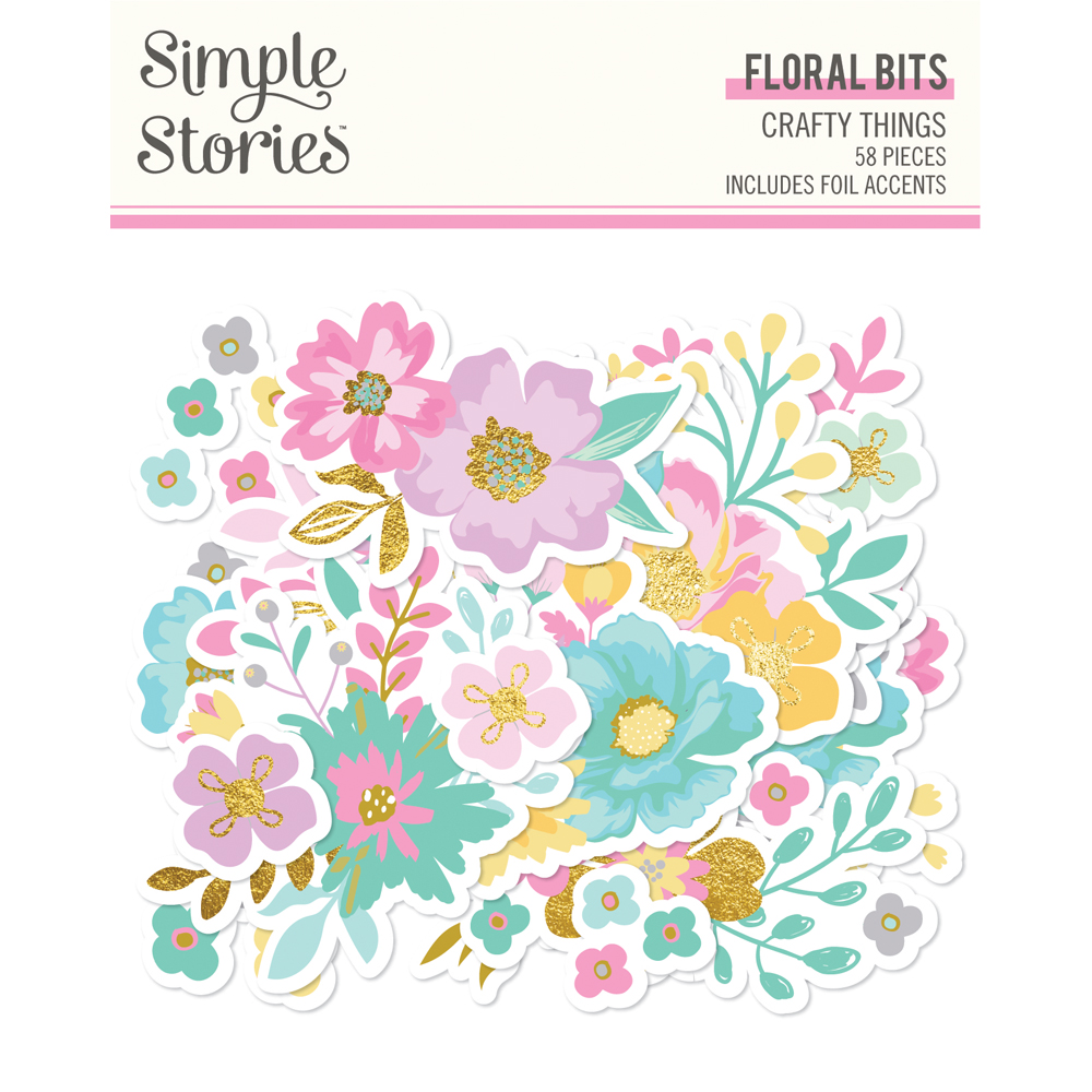 Simple Stories Crafty Things Floral Bits & Pieces