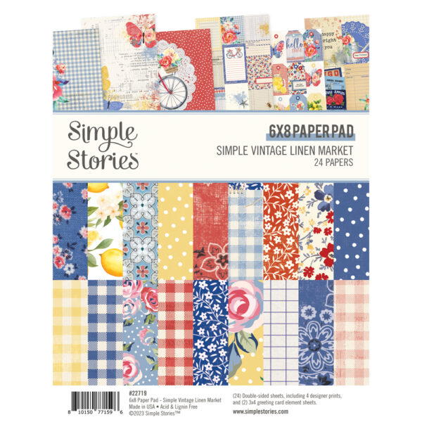 Simple Stories Simple Vintage Linen Market 6X8 Pad