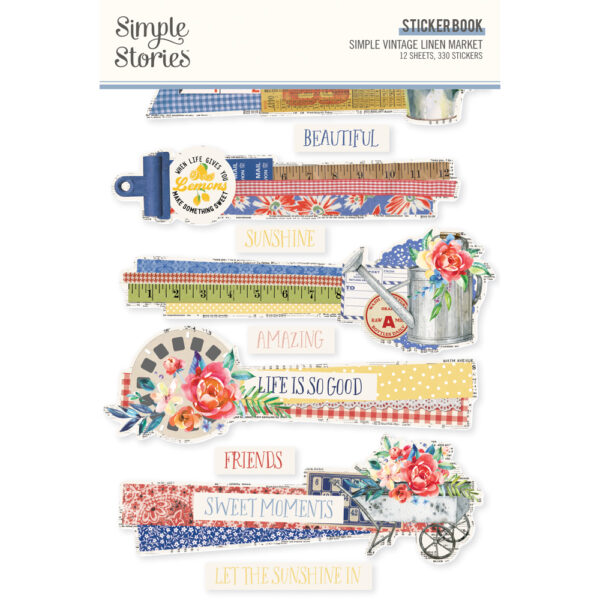 Simple Stories Simple Vintage Linen Market Sticker Book