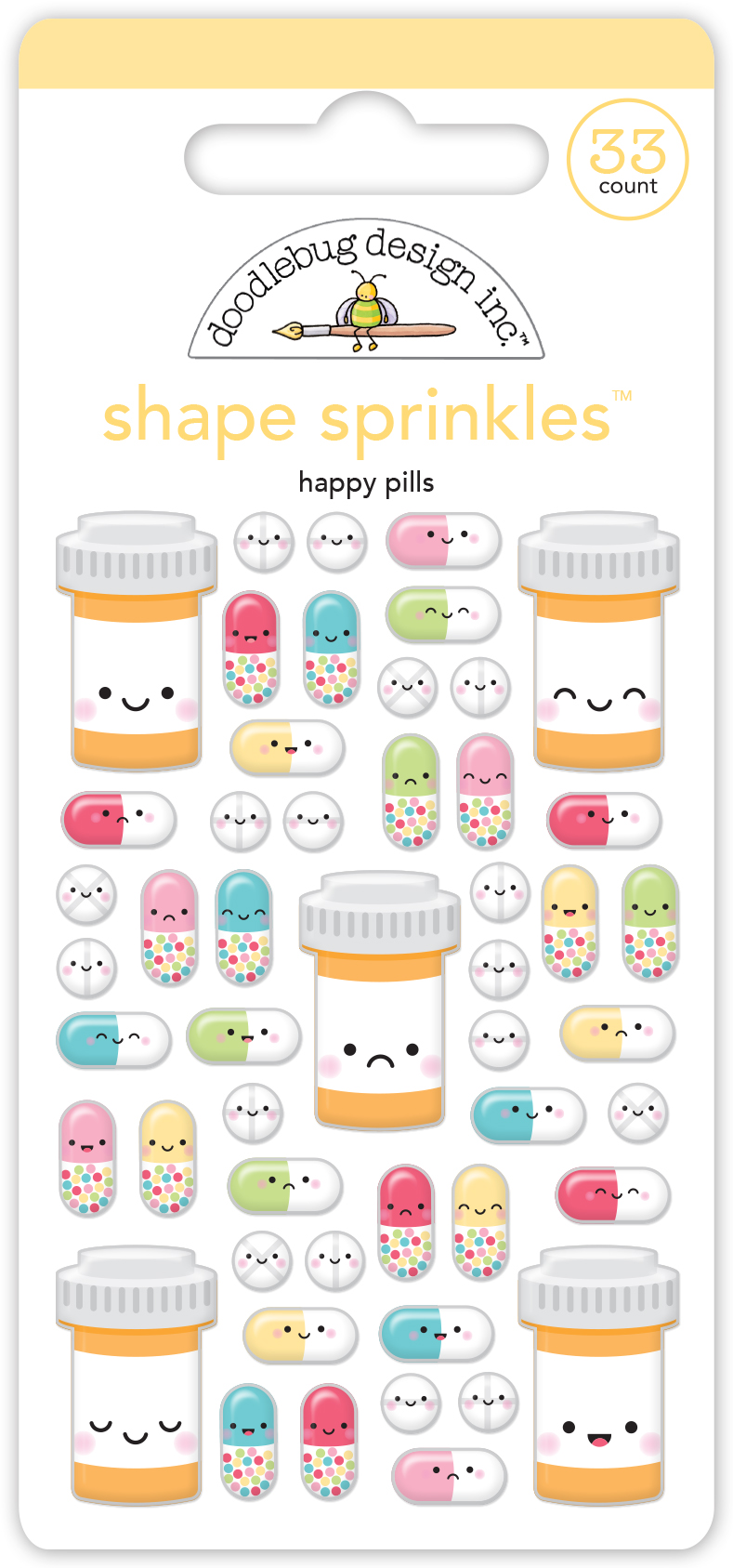 Doodlebug Happy Healing Happy Pills Shape Sprinkles