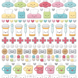 Doodlebug Happy Healing Puffy Icons Stickers